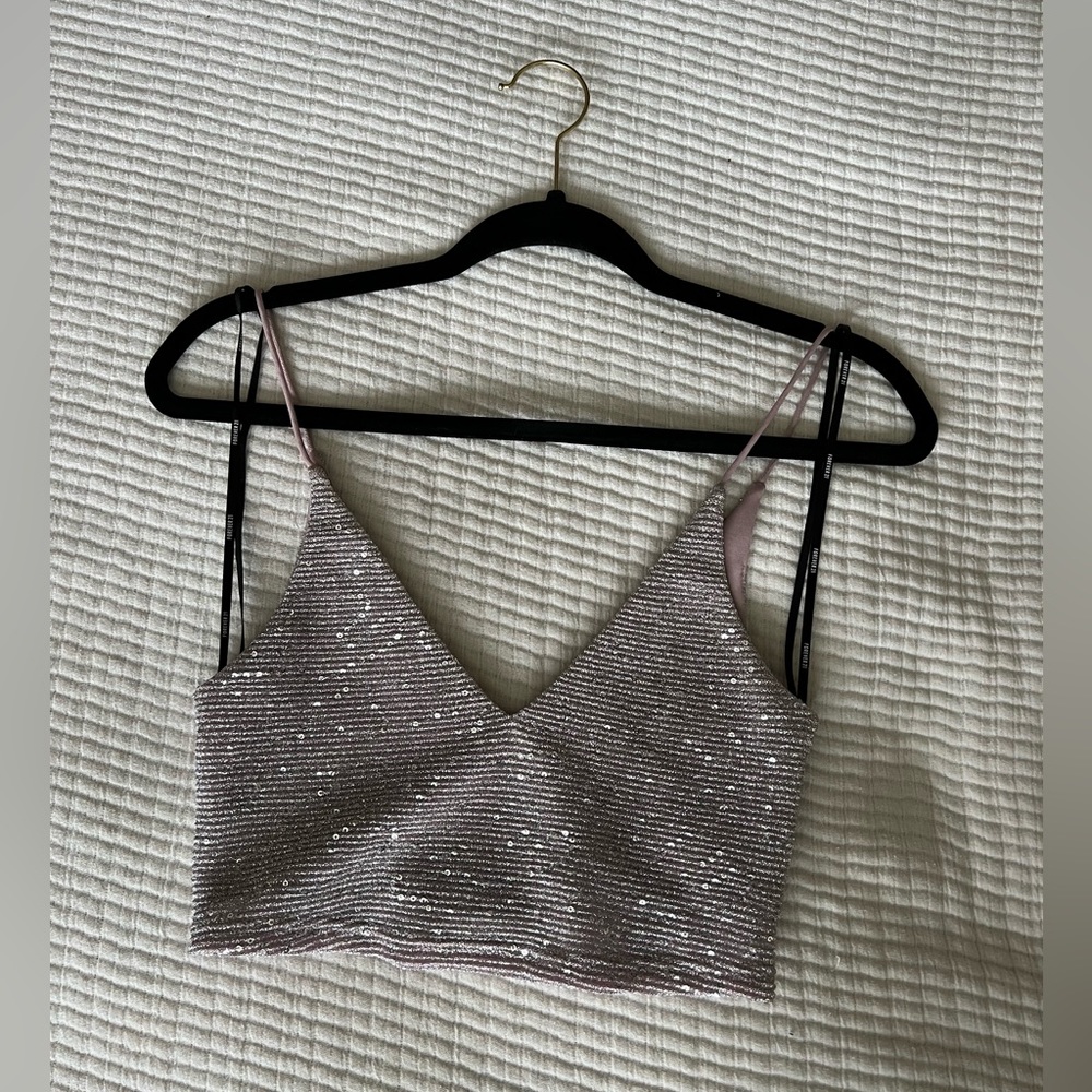 Forever 21 sparkle crop top size s